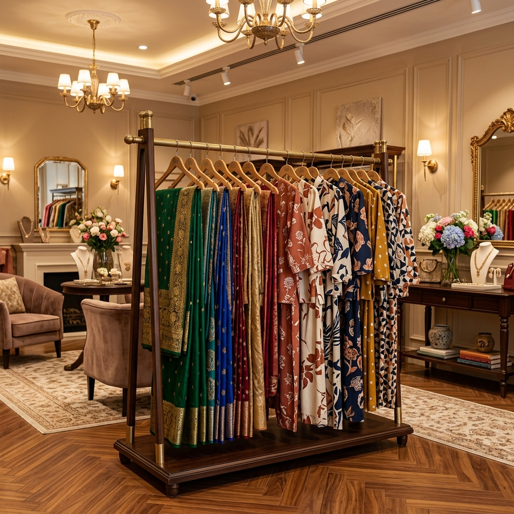 Exterior of Kugan Enterprises boutique women's clothing store in Bangalore
